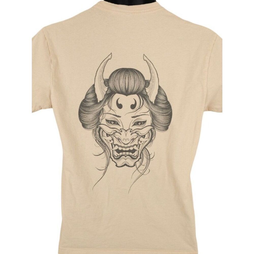 Japanese Tattoo Art T Shirt Mens Size Small Beige Adam Phan Do Adaamzo